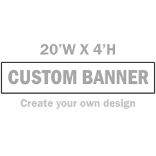 full color custom banner 20 w x 4 h