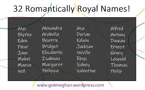 Dozens of resources can help you find last name origins. Royal Baby 32 Romantically Royal Names Got Meghan S Blog