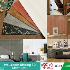 jual wallpaper dinding 3d kayu foam