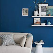 blue paint eclectic living room