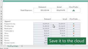 how to set up a wedding budget in excel
