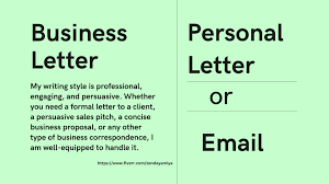 write a business letter personal