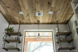 diy reclaimed wood ceiling so