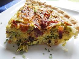 broccoli bacon quiche with cheese