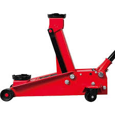 big red 3 ton floor jack with dual