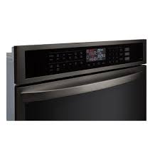 Lg 1 7 4 7 Cu Ft Smart Combination Wall Oven With Convection And Air Fry Black Stainless Steel