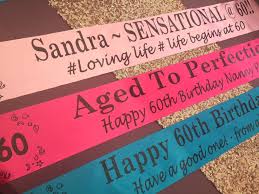 60th birthday banner personalised