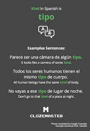 how to say kind in spanish clozemaster