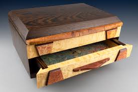 handmade wooden jewelry box with