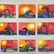 Sunset Wave Art Project Mme Marissa
