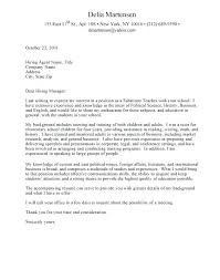 Higher Education Cover Letter Examples Cover Letters For New