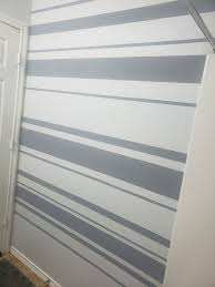 Grey Horizontal Striped Accent Wall