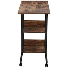 Homcom End Table With Storage Side