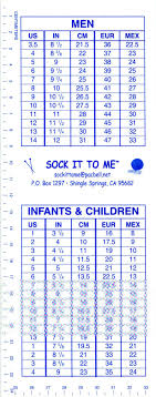 Sock It To Me Shoe Size To Sock Length Conversion Guide