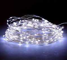 Silver Wire Led Fairy String Lights Cool White