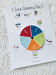 Printable Family Rotation Wheel Chore Checklist Kids Chore