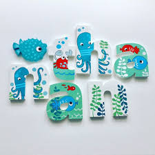 Underwater Wooden Wall Letters Hand