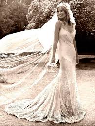vine inspired wedding dress and veil