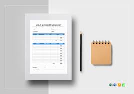 Each layout can have an associated budget plan document template to view and edit the budget plan data in an excel worksheet. Monthly Budget Worksheet Template In Word Excel Apple Pages Numbers
