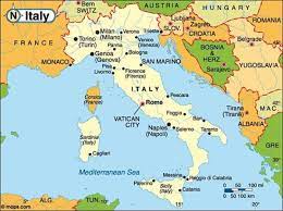map of italy and surrounding countries