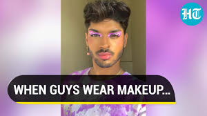 when guys wear makeup brush strokes