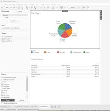 creating pie charts in tableau