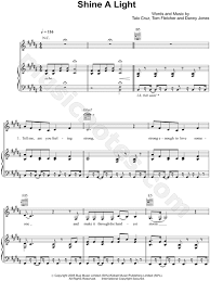 Mcfly Shine A Light Sheet Music In B Major Transposable Download Print Sku Mn0089743