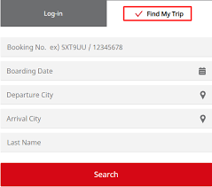 Nếu bạn có số khách hàng thường xuyên, bạn có thể check-in từ menu "Find My Trip".
