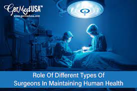 role of diffe types of surgeons in