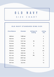 free old navy ring size chart
