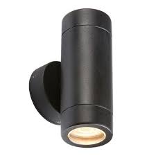 up down outdoor wall light in black