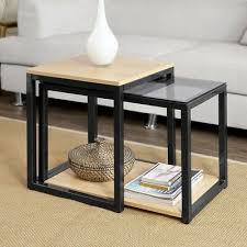 Buy designer coffee tables available in wood & glass furniture. Sobuy Set Of 2 Nesting Tables Coffee Side End Table Sofa Table Fbt35 Sch Uk Ebay