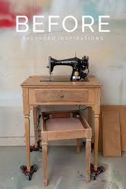 singer sewing table makeover d