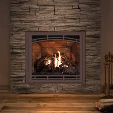 Gas Fireplace Burning