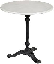 Cast Iron Marble Top End Table Tuvalu