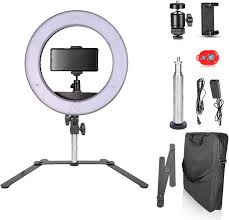 Amazon Com Emart 14 Inch Bi Color Led Tabletop Ring Light Kit Ultra Thin Innovation 40w Dimmable Color Temperature Adjustable Circle Makeup Lighting Kit For Photo Video Studio Portrait Shooting Camera