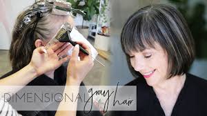 Remember that black is a tricky base color to give any highlights, says michael. How To Add Dimension Back Into Natural Gray Hair Color Transition To Gray Hair Naturally Youtube
