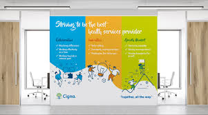 cigna office wall mural design and
