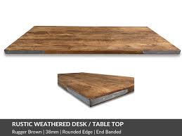 rustic weathered desk top made to