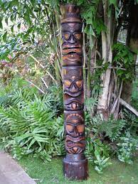 5 ft tall large tiki statue tropical