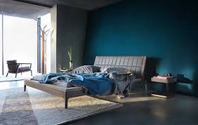dark blue bedroom design