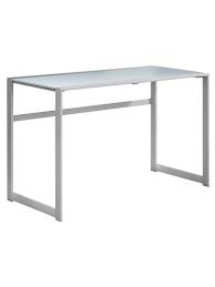 Product titlehodedah glass top laptop desk, multiple colors. Monarch Specialties Computer Desk With Tempered Glass Top Whitesilver Office Depot