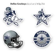 Dallas Cowboys Sticker Set Of 4 By 3