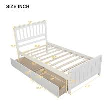 Solid Wood Twin Size Platform Bed