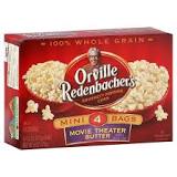 How many calories in a mini bag of Orville Redenbacher