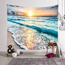 Beach Sunrise Wall Tapestry For Living