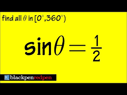 how to solve trig equations sin θ 1 2