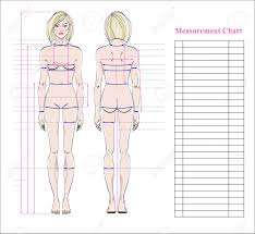 Woman Body Measurement Chart Scheme For Measurement Human Body
