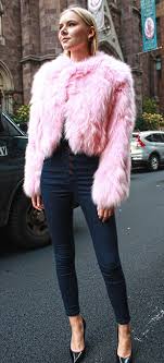 Light Pink Fox Fur Jacket