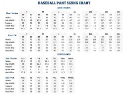 Particular Mens Baseball Pants Size Chart Easton Mens